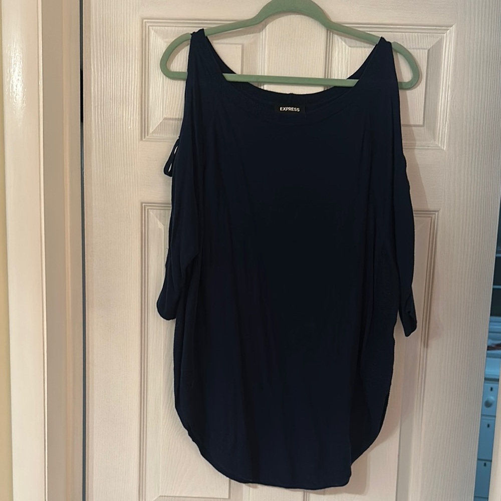 Express Women's Navy Top